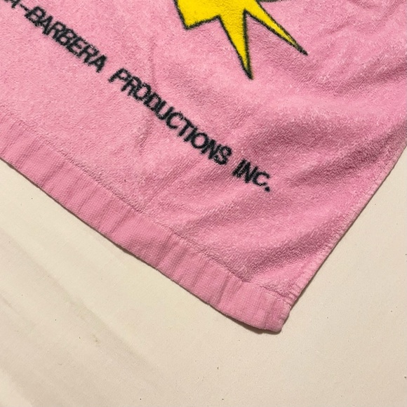 Vintage 1986 Flintstones Bedrockers Towel Fred Barney - Picture 6 of 16